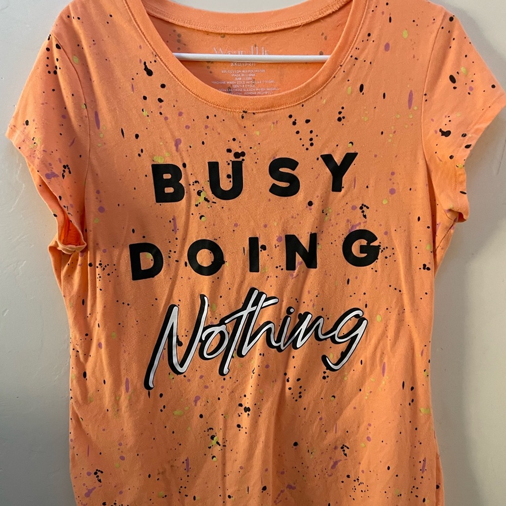 Orange busy doing nothing shirt